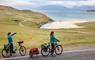 Harris: cyclists looking at view of Horgabost beach
