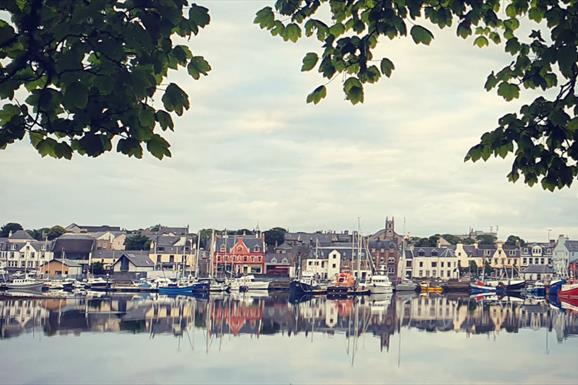 Stornoway Harbour from Lews Castle Grounds