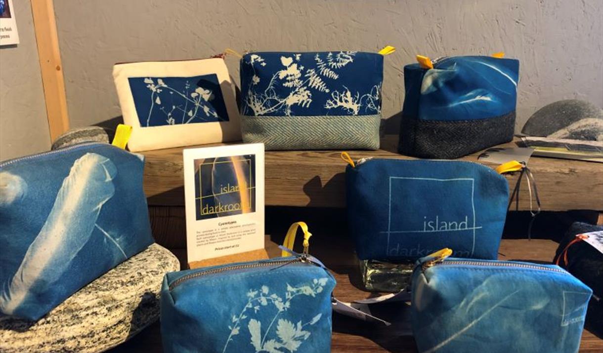 Island Darkroom blue shop items