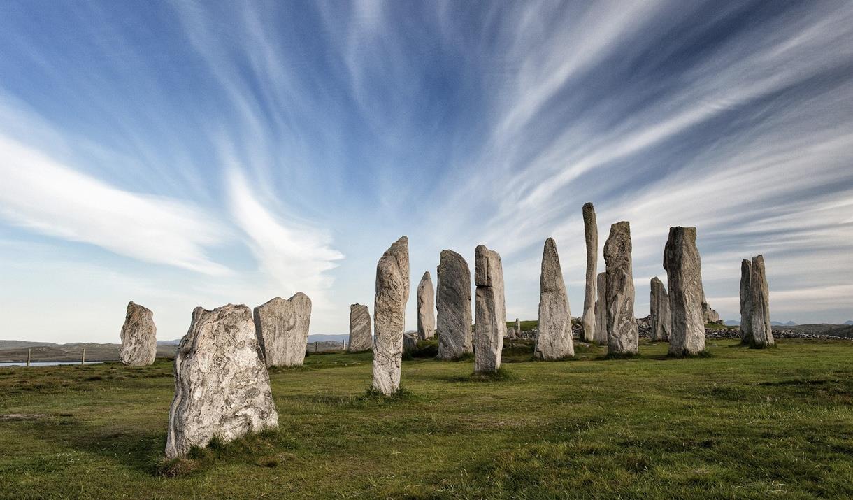 View of the Calanais Standing Stones