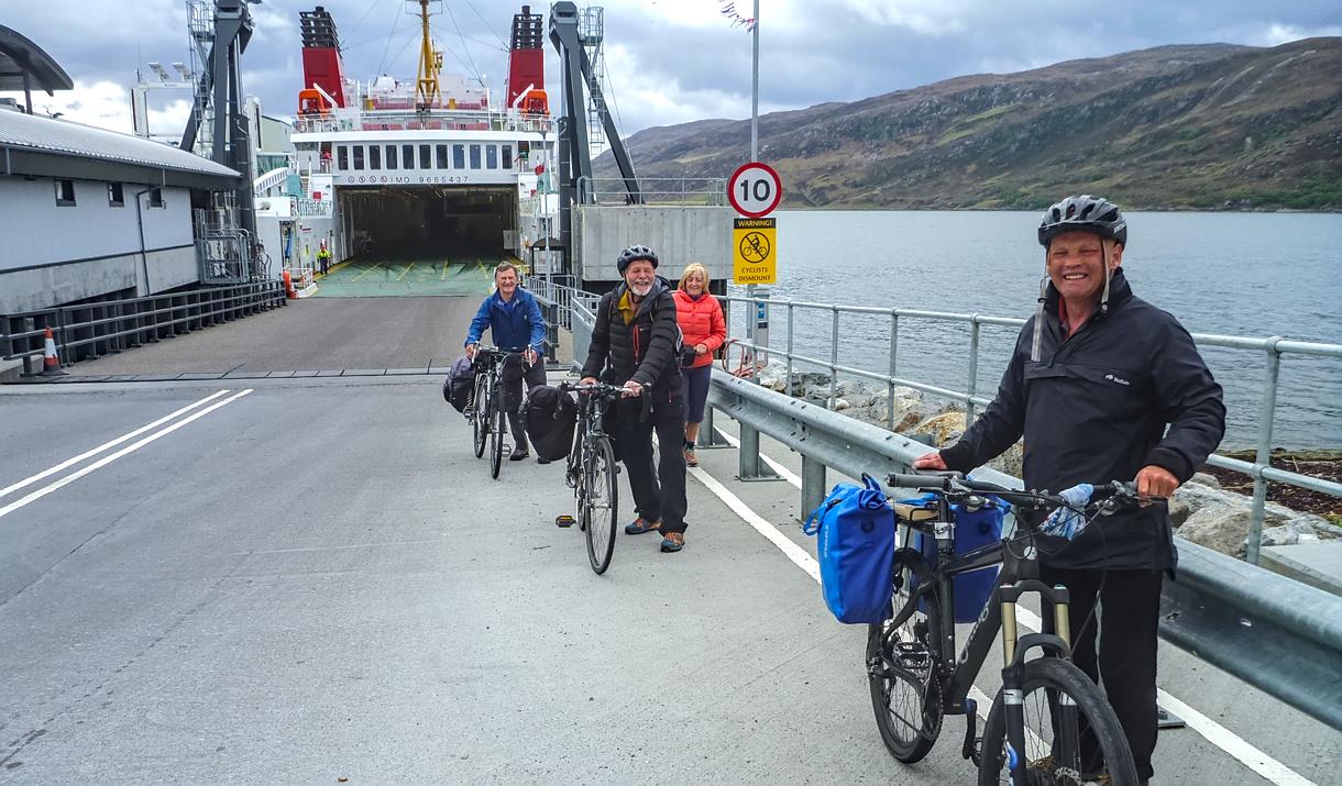 Ticket To Ride cyclists coming off ferry