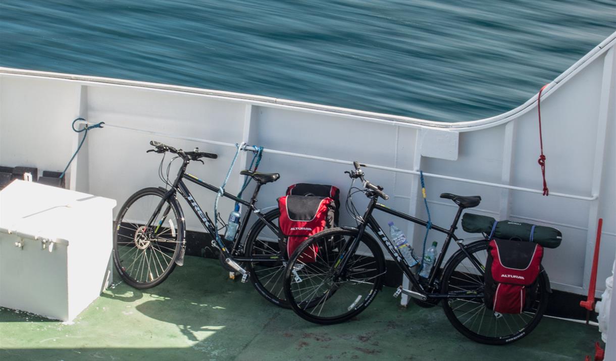 Ticket To Ride bikes on the ferry