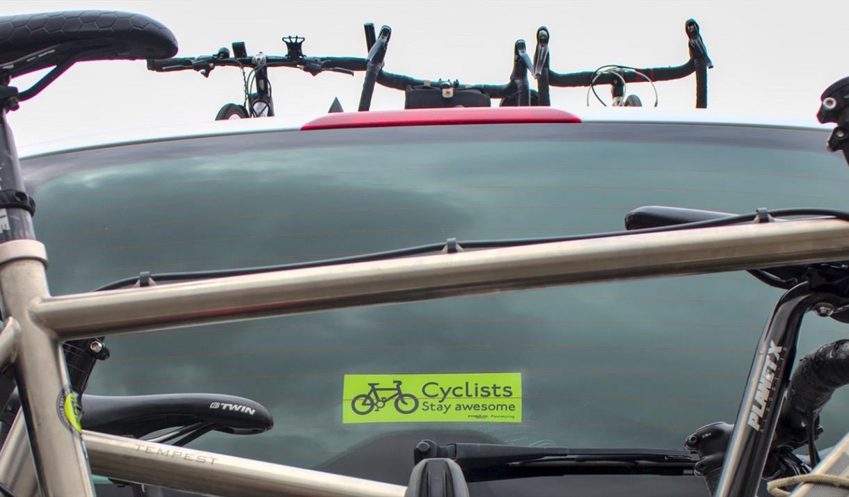 Ticket To Ride bikes on van