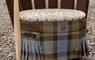 The Spirit of the Hebrides Upholstery brown & blue tartan chair