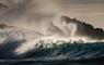 Quiet landscapes large waves