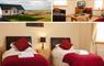 Borve House Hotel Cottages - interior of twin room, lounge and exterior of a cottage