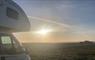 Mardanan's Croft Campsite sunset & campervan