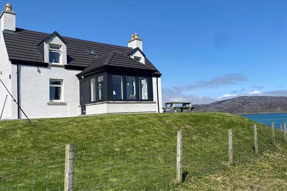 Harbour House & blue skies