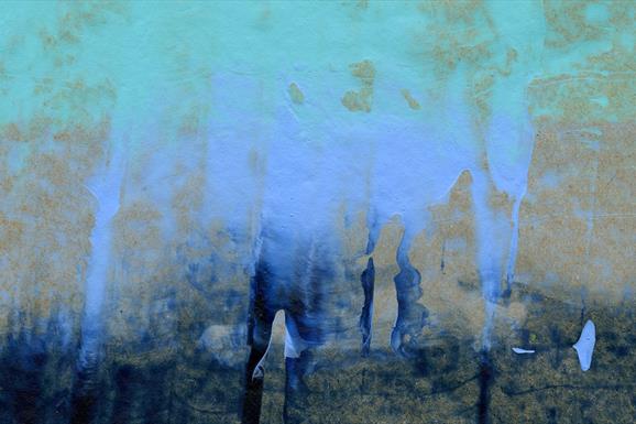 The Beach House Gallery blue and grey painting