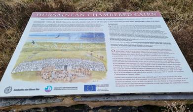 Dursainean Chambered Cairn interpretation board